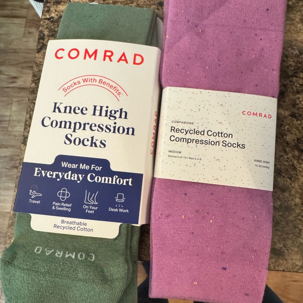 Comrad Recycled Cotton Compression Socks - Breathable Everyday Comfort